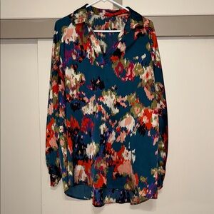 Multicolor Abstract Print Women's Top